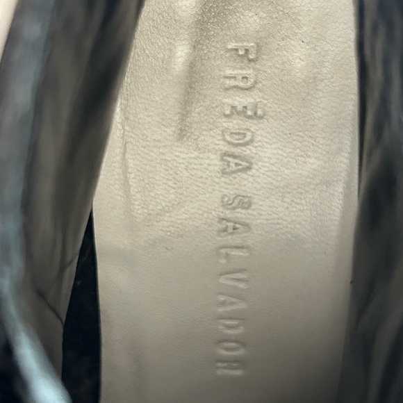 Freda Salvador Leather & Ponyhair chevron Print Ankle Booties - Picture 10 of 11